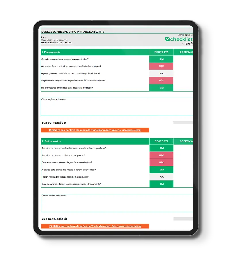 checklist trade marketing