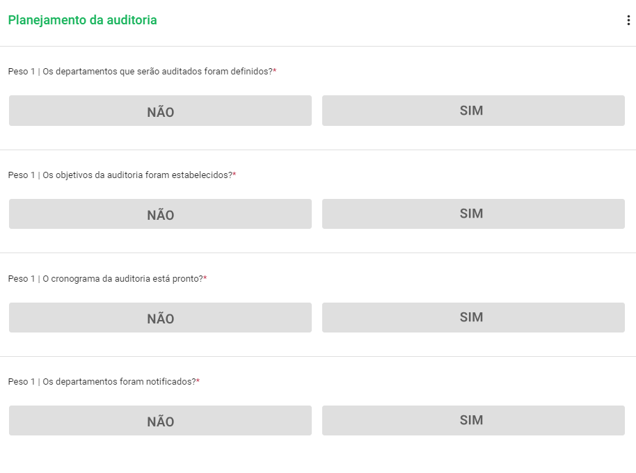 planejamento de auditoria no checklist fácil