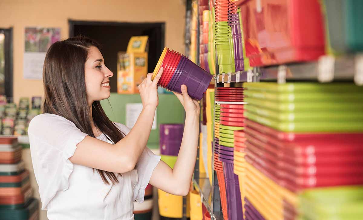 Produtos organizados seguindo o layout de lojas sugerido