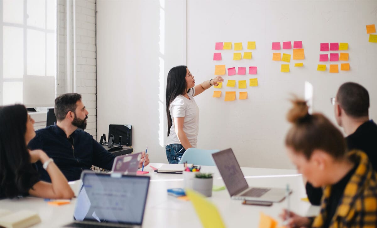 Time criando plano de ação