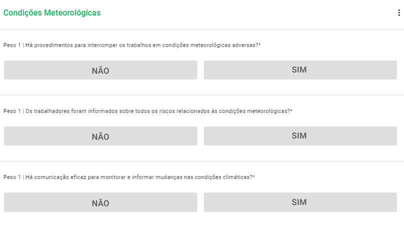 condições meteorológicas checklist nr 35