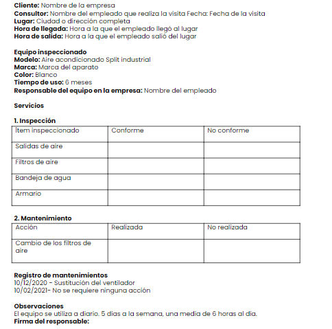 Plantilla de informe técnico