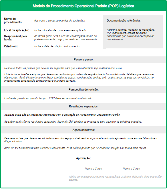 modelo de pop de logística