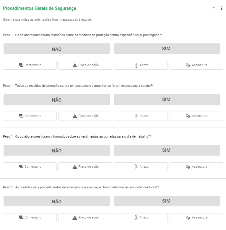 Checklist para auditoria de segurança do trabalho (procedimentos gerais de segurança)